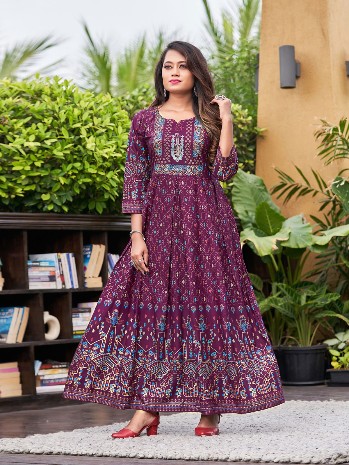 Akansha Vol 1 By Rangjyot Rayon Anarkali Kurtis Catalog